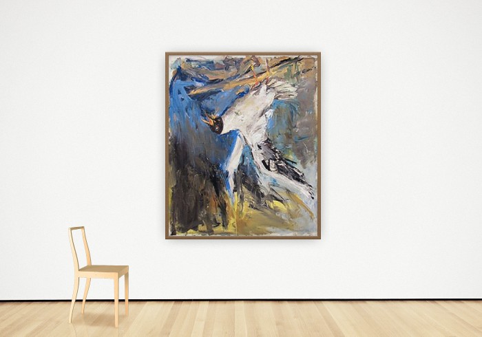 Georg Baselitz | Möwe (Seagull) | 1973 | Finger painting on canvas | 162 x 130 cm