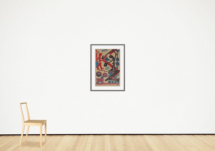 A.R. Penck | Ohne Titel | 1980er | verschiedene Techniken auf dünnem Packpapier | 74,5 x 49,7 cm